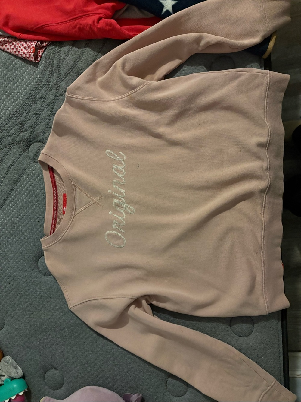 Original Embroidered Crewneck Sweatshirt - Light Blush